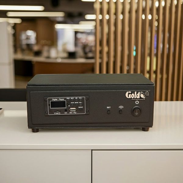 Dàn loa treo tường không dây, loa thông báo, loa phát nhạc tự động: 01 amply A50 Goldsound + 10 loa không dây C50 UHF Goldsound