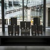 Dàn loa không dây treo tường, Loa thông báo, loa phát nhạc tự động: 01 amply A57 Goldsound + 8 loa không dây Goldsound V30 UHF - 30w