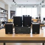 Loa thông báo, loa phát nhạc nền tự động A907PU-2K Goldsound 2 vùng âm lượng 900w + 4 loa Goldsound C25 màu đen, loa được thiết kế riêng cho quán, bật lớn không tạp âm, miễn phí công lắp đặt, bảo hành dài hạn 5 năm.