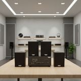 Loa thông báo, loa phát nhạc nền tự động A907PU-2K Goldsound 2 vùng âm lượng 900w + 4 loa Goldsound C25 màu đen, loa được thiết kế riêng cho quán, bật lớn không tạp âm, miễn phí công lắp đặt, bảo hành dài hạn 5 năm.