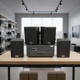 Loa thông báo, loa phát nhạc nền tự động A907PU-2K Goldsound 2 vùng âm lượng 900w + 4 loa Goldsound C25 màu đen, loa được thiết kế riêng cho quán, bật lớn không tạp âm, miễn phí công lắp đặt, bảo hành dài hạn 5 năm.