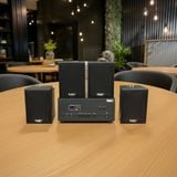 Loa thông báo, loa phát nhạc nền tự động A907PU-2K Goldsound 2 vùng âm lượng 900w + 4 loa Goldsound C25 màu đen, loa được thiết kế riêng cho quán, bật lớn không tạp âm, miễn phí công lắp đặt, bảo hành dài hạn 5 năm.