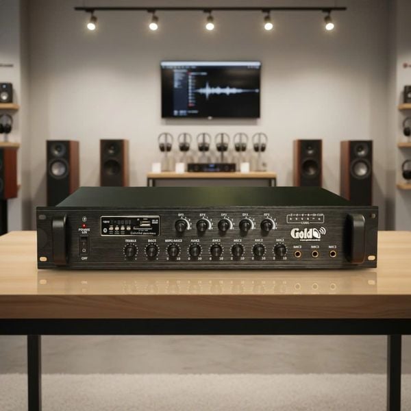 Amply A450F: âm ly phóng thanh (công suất 450w, 5 vùng, bluetooth, USB, SD Card, AUX)