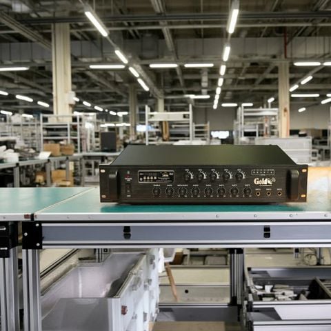 Amply A800F: âm ly chuyên cho nhà xưởng (công suất 800w, 5 vùng, bluetooth, USB, SD Card, AUX)