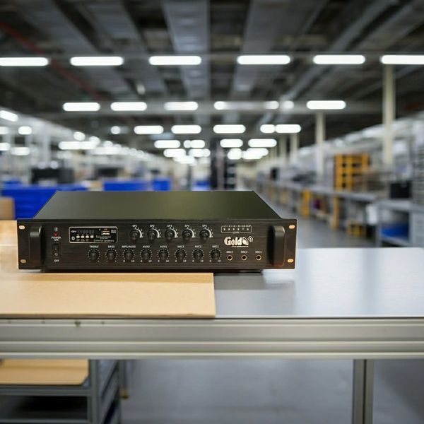 Amply A800F: âm ly chuyên cho nhà xưởng (công suất 800w, 5 vùng, bluetooth, USB, SD Card, AUX)
