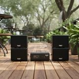 Loa sân vườn không dây: 01 amply A57 Goldsound + 4 loa treo tường ngoài trời không dây G20-NT Goldsound