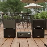 Loa sân vườn không dây: 01 amply A57 Goldsound + 4 loa treo tường ngoài trời không dây G20-NT Goldsound