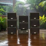 Loa sân vườn không dây: 01 amply A57 Goldsound + 8 loa treo tường ngoài trời không dây G20-NT Goldsound