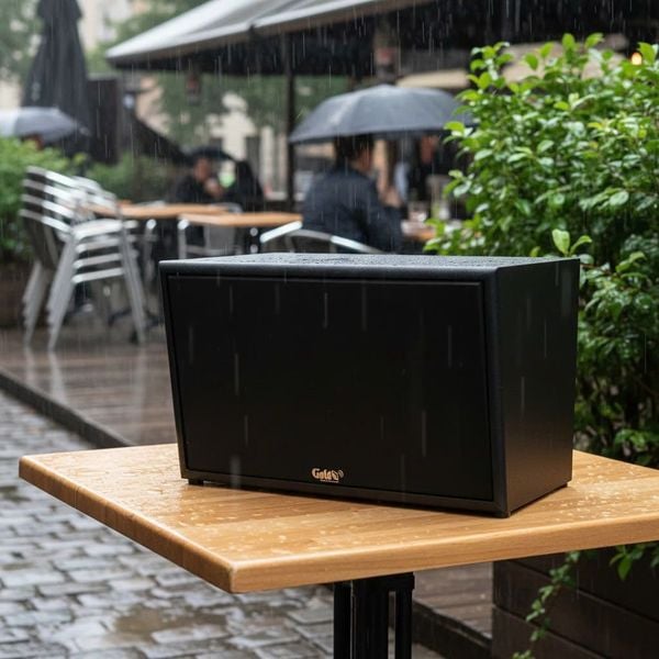 Loa ngoài trời V240NT Goldsound, công suất 240w, thiết kế chống nước, loa bass 25cm, loa mid 4 inch, treble 3 inch, kích thước rộng 52 cm, cao 32.9 cm, sâu 35 cm, bảo hành 12 tháng