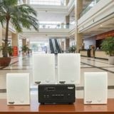 Dàn loa treo tường thông báo phát nhạc nền Gold4Office H4.0: Amply 150w + 4 loa hộp treo tường H15, Amply, loa được thiết kế riêng cho quán, bật lớn không tạp âm, bảo hành dài hạn 5 năm.