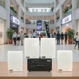 Dàn loa treo tường thông báo phát nhạc nền Gold4Office H4.0: Amply 150w + 4 loa hộp treo tường H15, Amply, loa được thiết kế riêng cho quán, bật lớn không tạp âm, bảo hành dài hạn 5 năm.