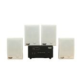 Dàn loa treo tường thông báo phát nhạc nền Gold4Office H4.0: Amply 150w + 4 loa hộp treo tường H15, Amply, loa được thiết kế riêng cho quán, bật lớn không tạp âm, bảo hành dài hạn 5 năm.