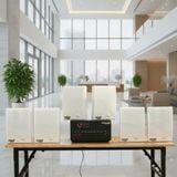 Dàn loa treo tường thông báo phát nhạc nền Gold4Office H6.0: Amply 380w + 6 loa hộp treo tường H15, Amply, loa được thiết kế riêng cho quán, bật lớn không tạp âm, bảo hành dài hạn 5 năm.