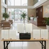 Dàn loa treo tường thông báo phát nhạc nền Gold4Office H6.0: Amply 380w + 6 loa hộp treo tường H15, Amply, loa được thiết kế riêng cho quán, bật lớn không tạp âm, bảo hành dài hạn 5 năm.