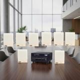 Dàn loa treo tường thông báo phát nhạc nền Gold4Office H8.0: Amply 380w + 8 loa hộp treo tường H15, Amply, loa được thiết kế riêng cho quán, bật lớn không tạp âm, bảo hành dài hạn 5 năm.
