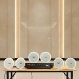 Dàn loa âm trần thông báo, phát nhạc nền tự động: A280F Goldsound 280w + 6 loa âm trần VAT9, loa được thiết kế riêng cho quán, bật lớn không tạp âm, miễn phí công lắp đặt