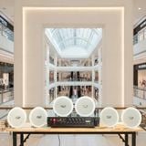 Dàn loa âm trần thông báo, phát nhạc nền tự động: A280F Goldsound 280w + 6 loa âm trần VAT9, loa được thiết kế riêng cho quán, bật lớn không tạp âm, miễn phí công lắp đặt