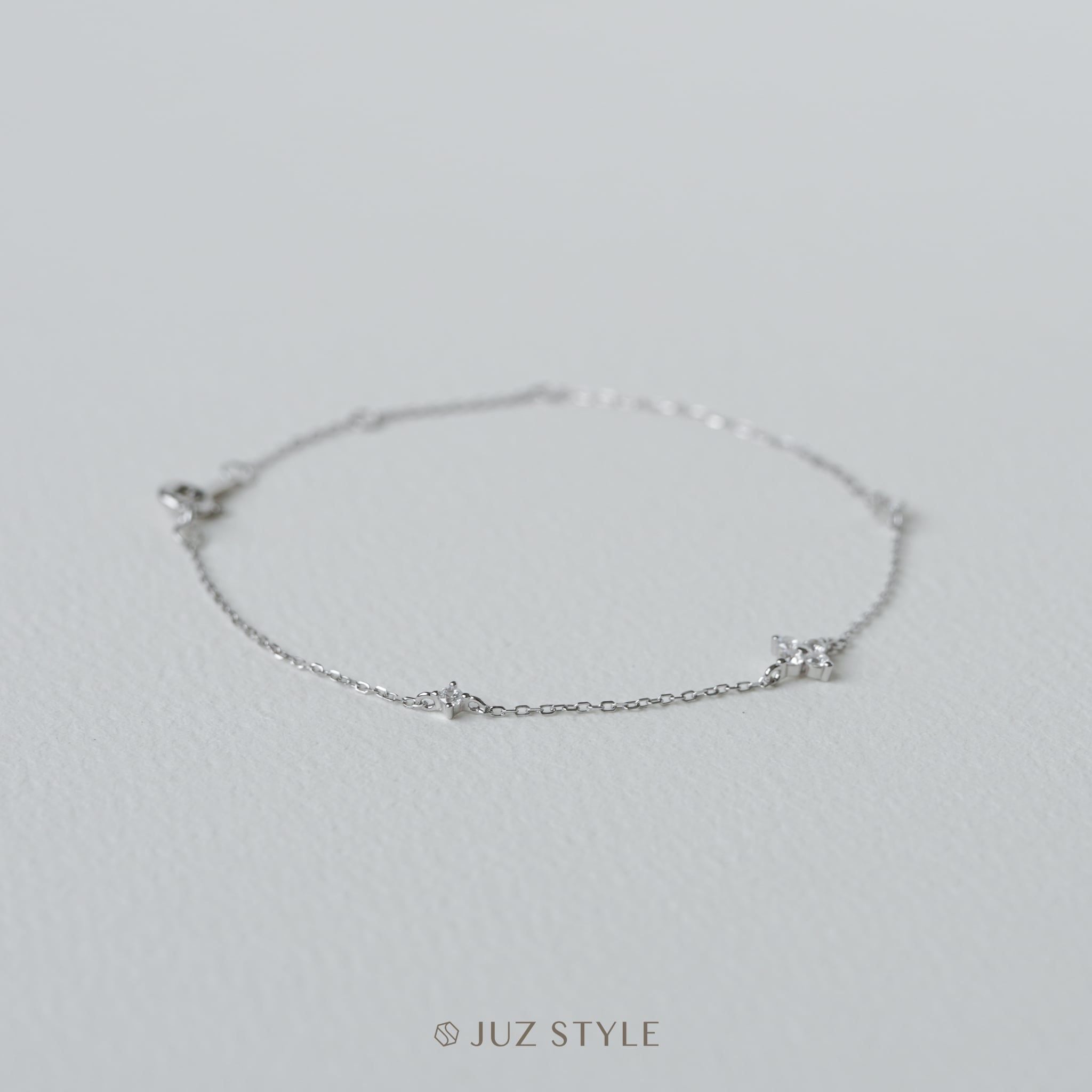  Lắc tay bạc Mini clover Cz 