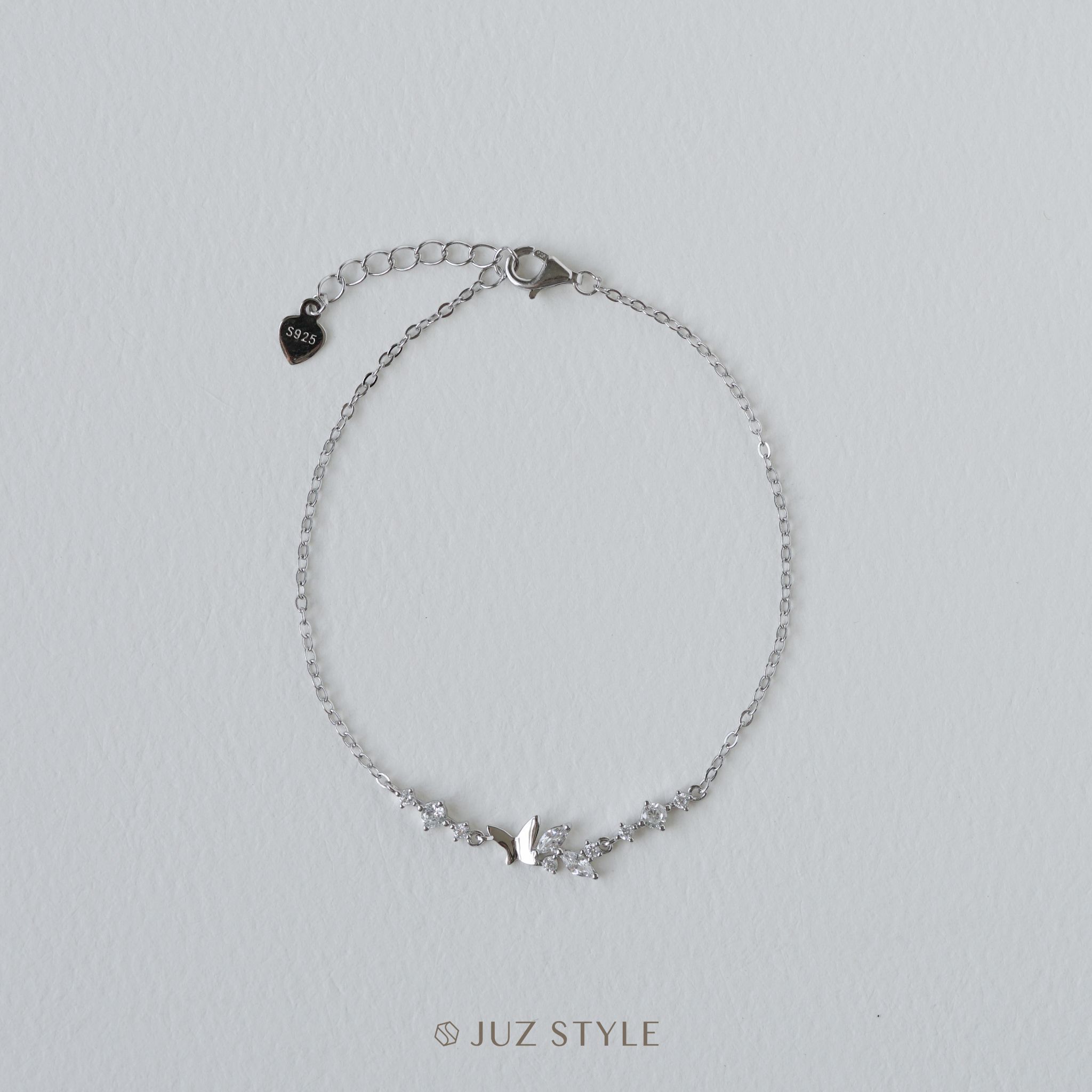  Lắc tay bạc Butterfly Cz 