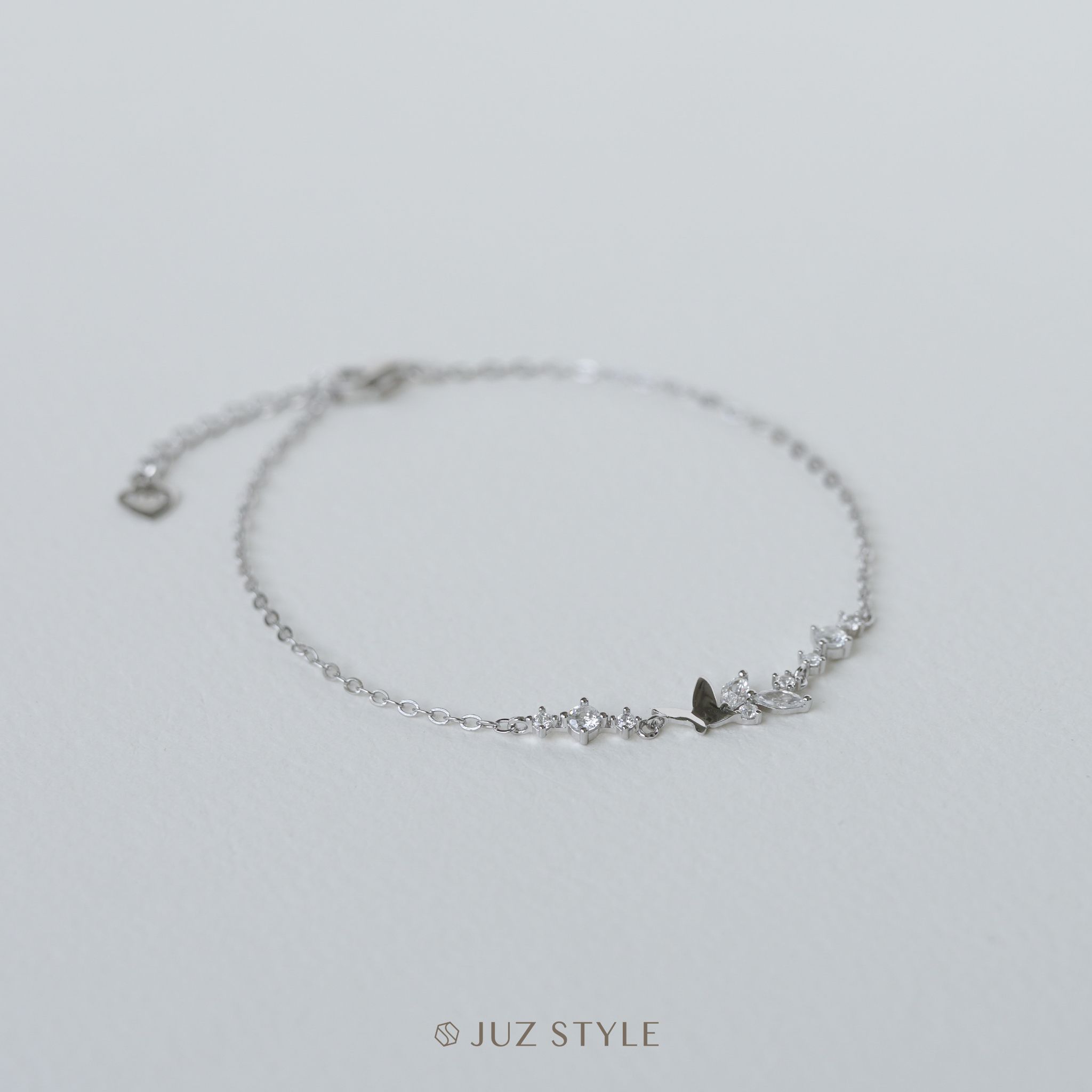  Lắc tay bạc Butterfly Cz 