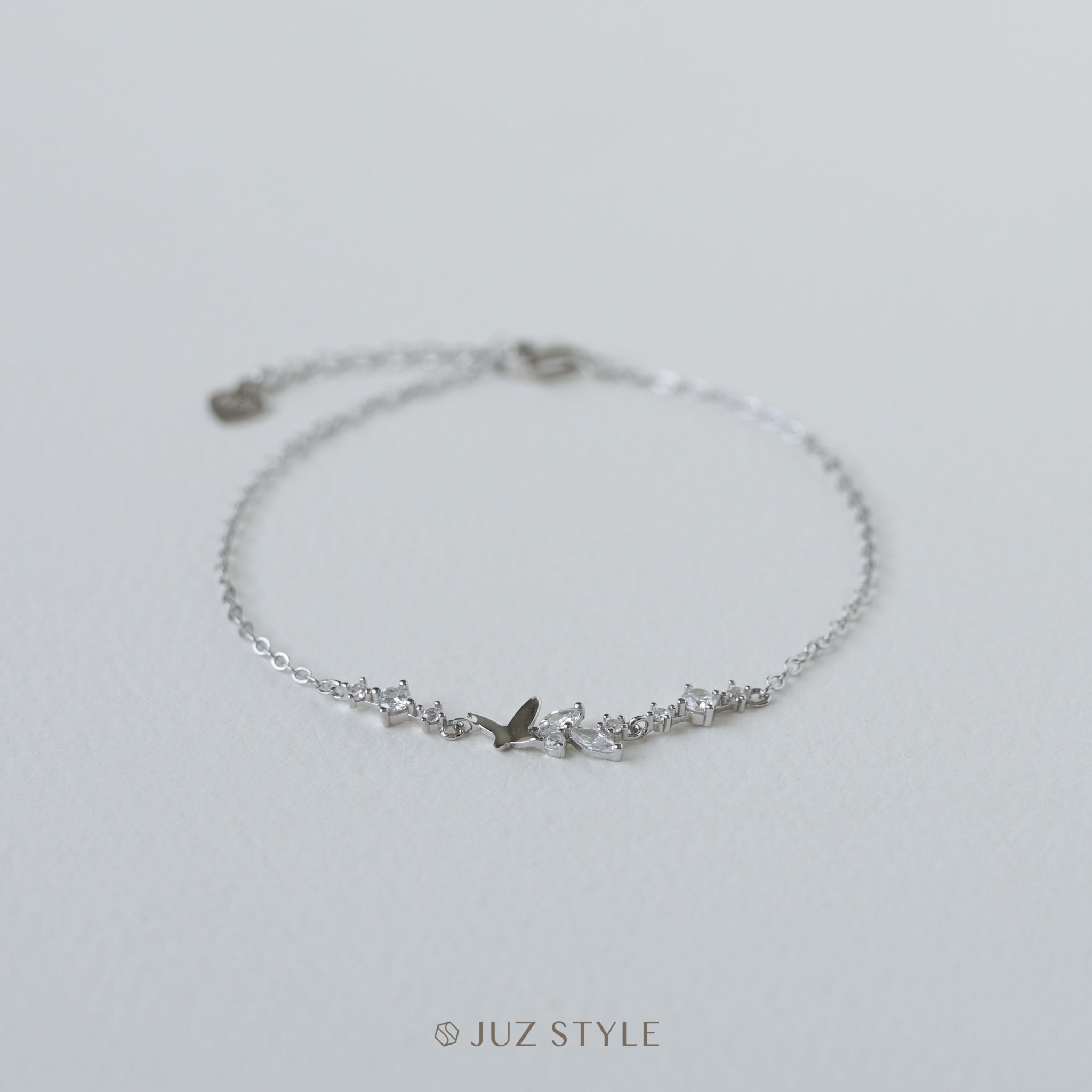  Lắc tay bạc Butterfly Cz 