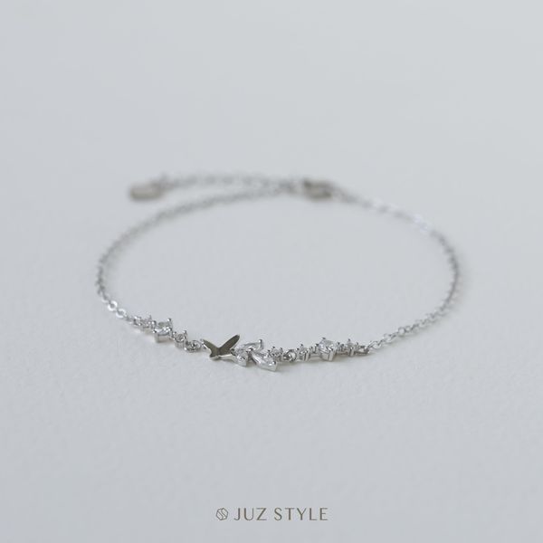  Lắc tay bạc Butterfly Cz 