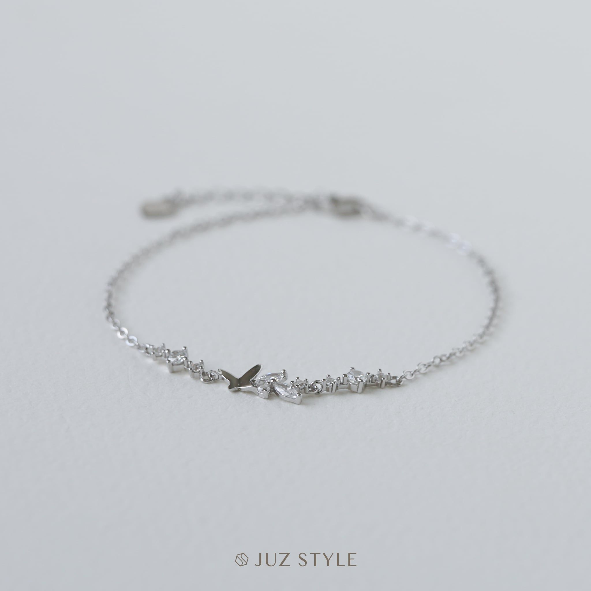  Lắc tay bạc Butterfly Cz 