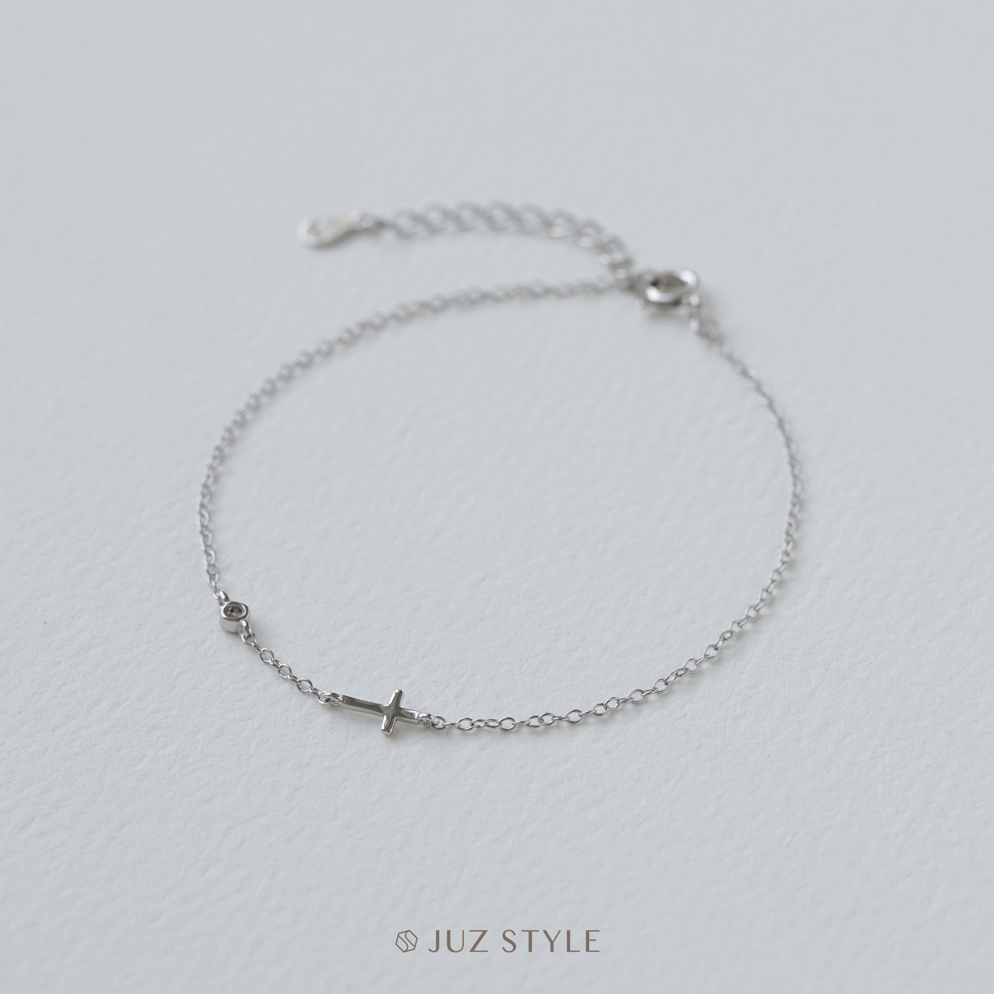  Lắc tay bạc Cross Cz 