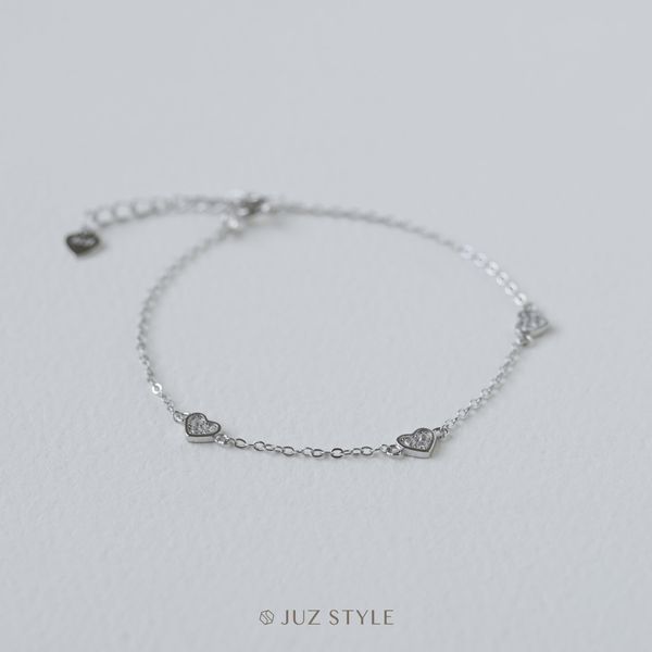  Lắc tay bạc Triple hearts 