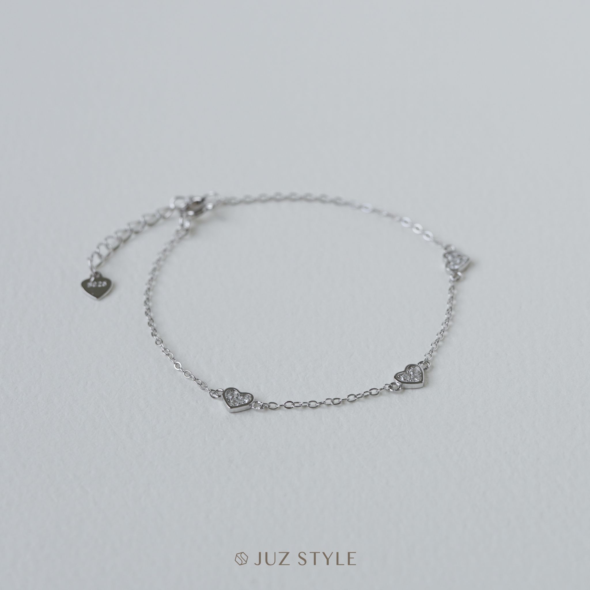  Lắc tay bạc Triple hearts 