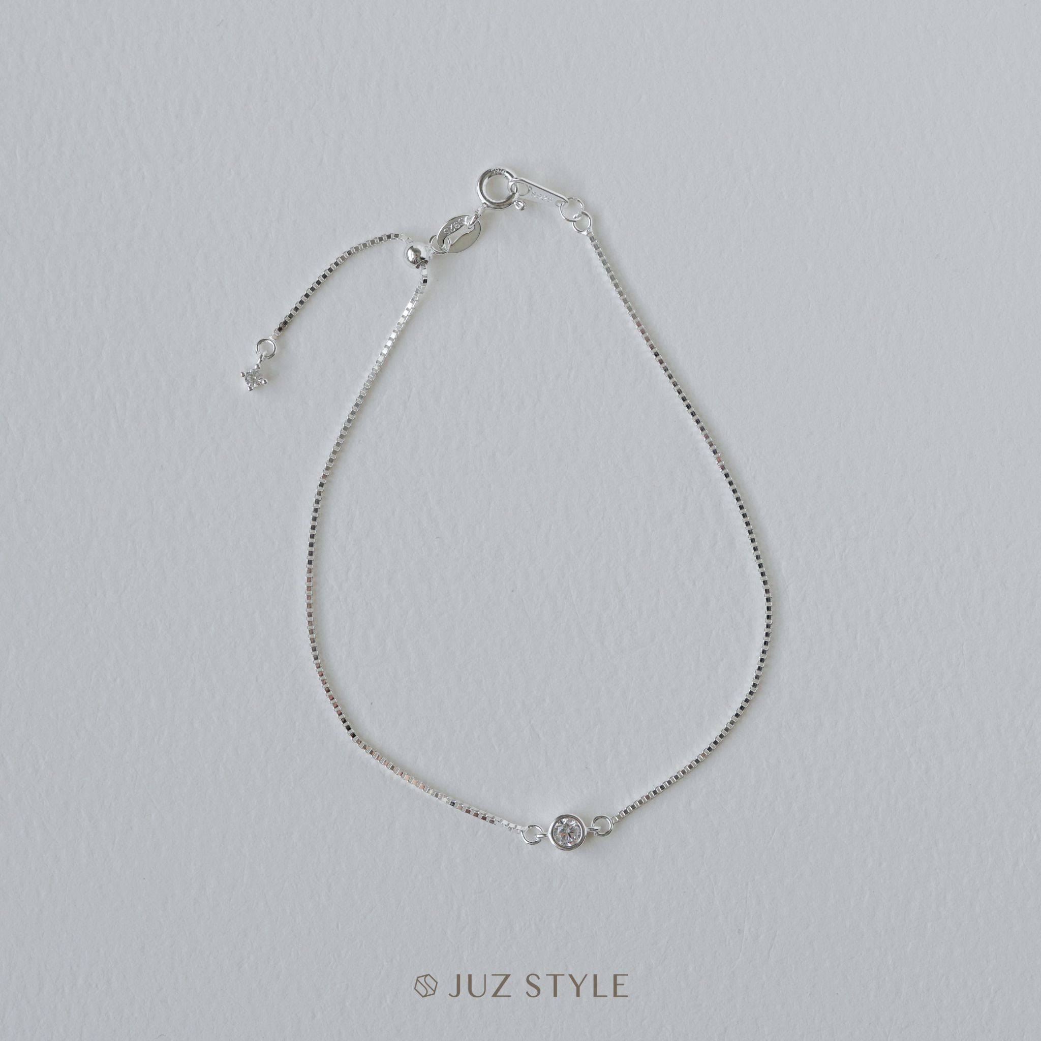  Lắc tay bạc one cz 