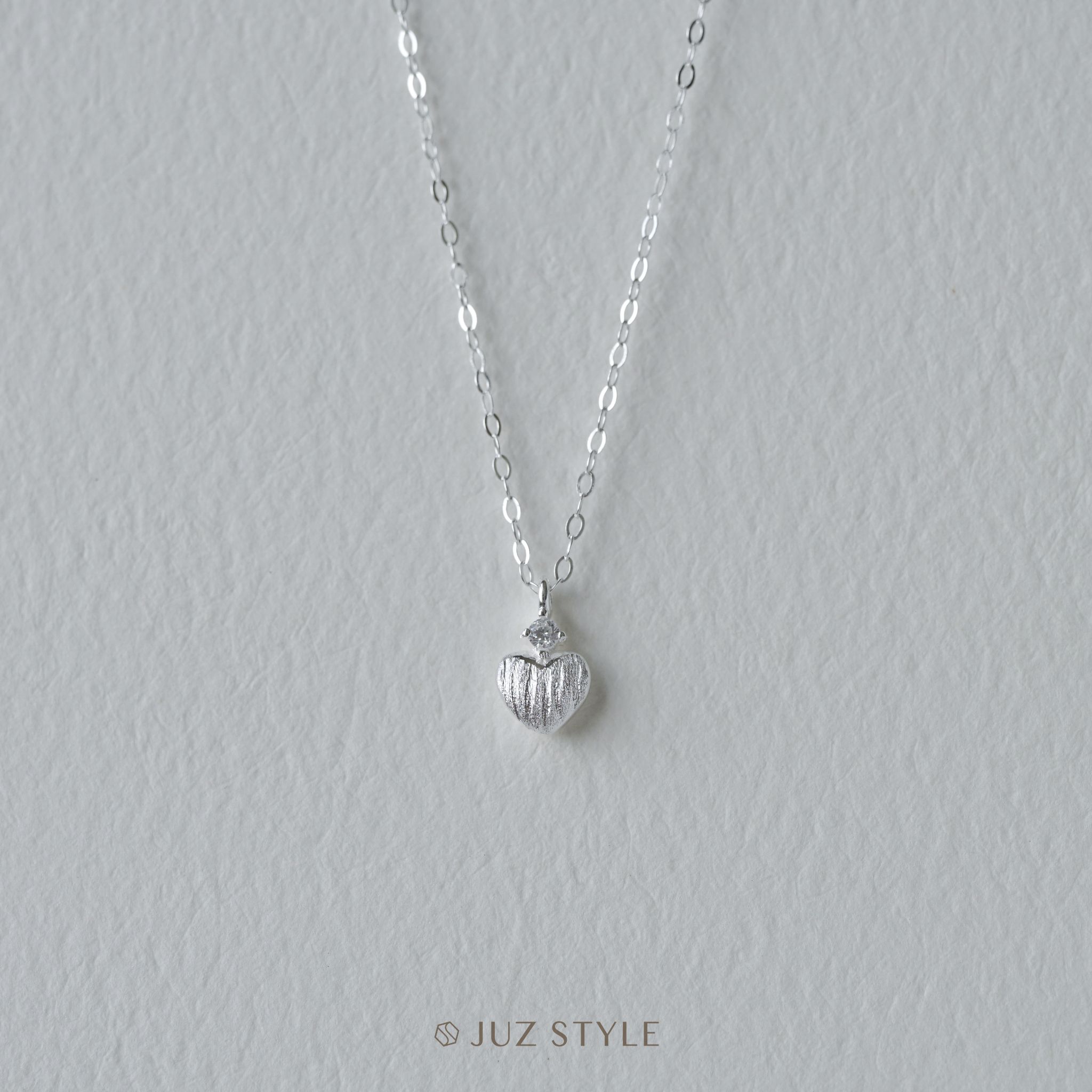  Dây chuyền bạc Heart Cz 