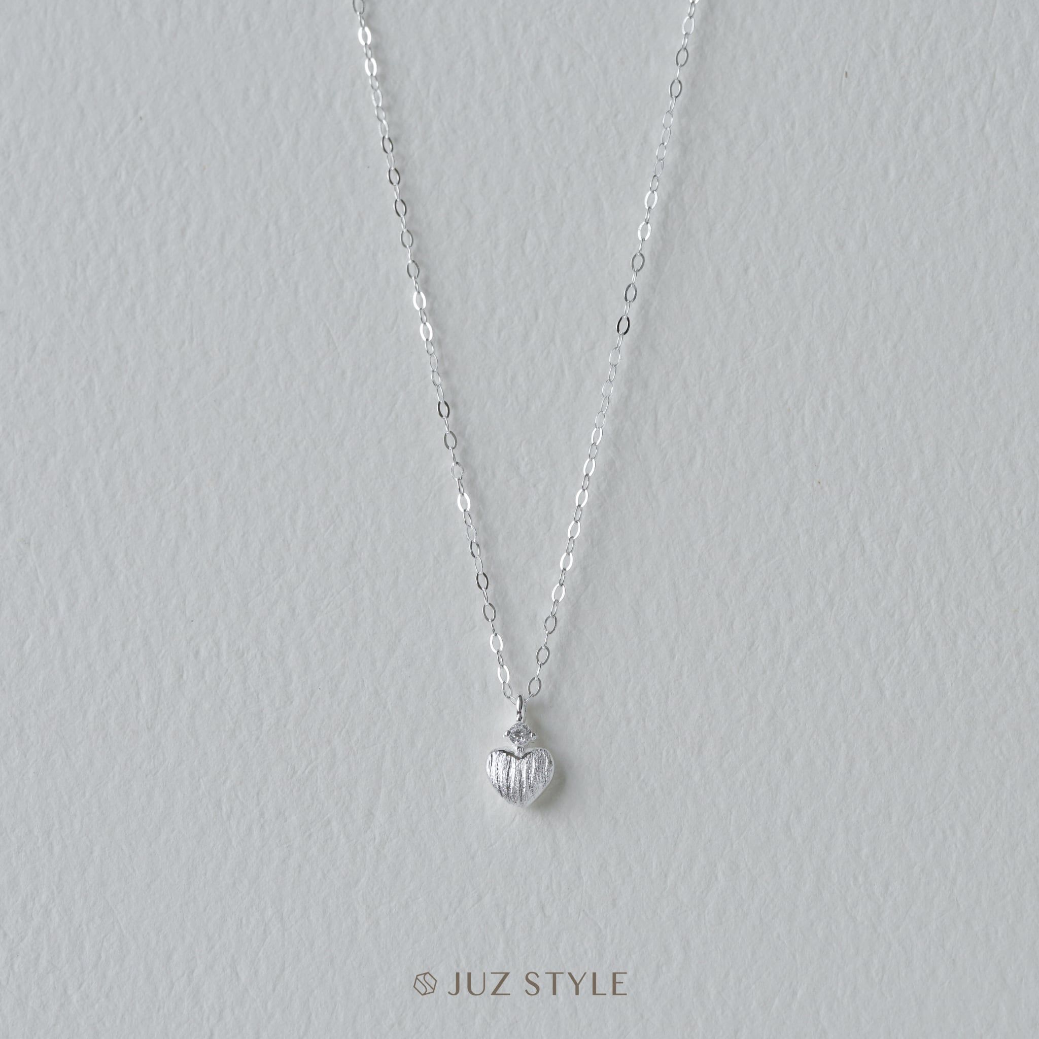  Dây chuyền bạc Heart Cz 