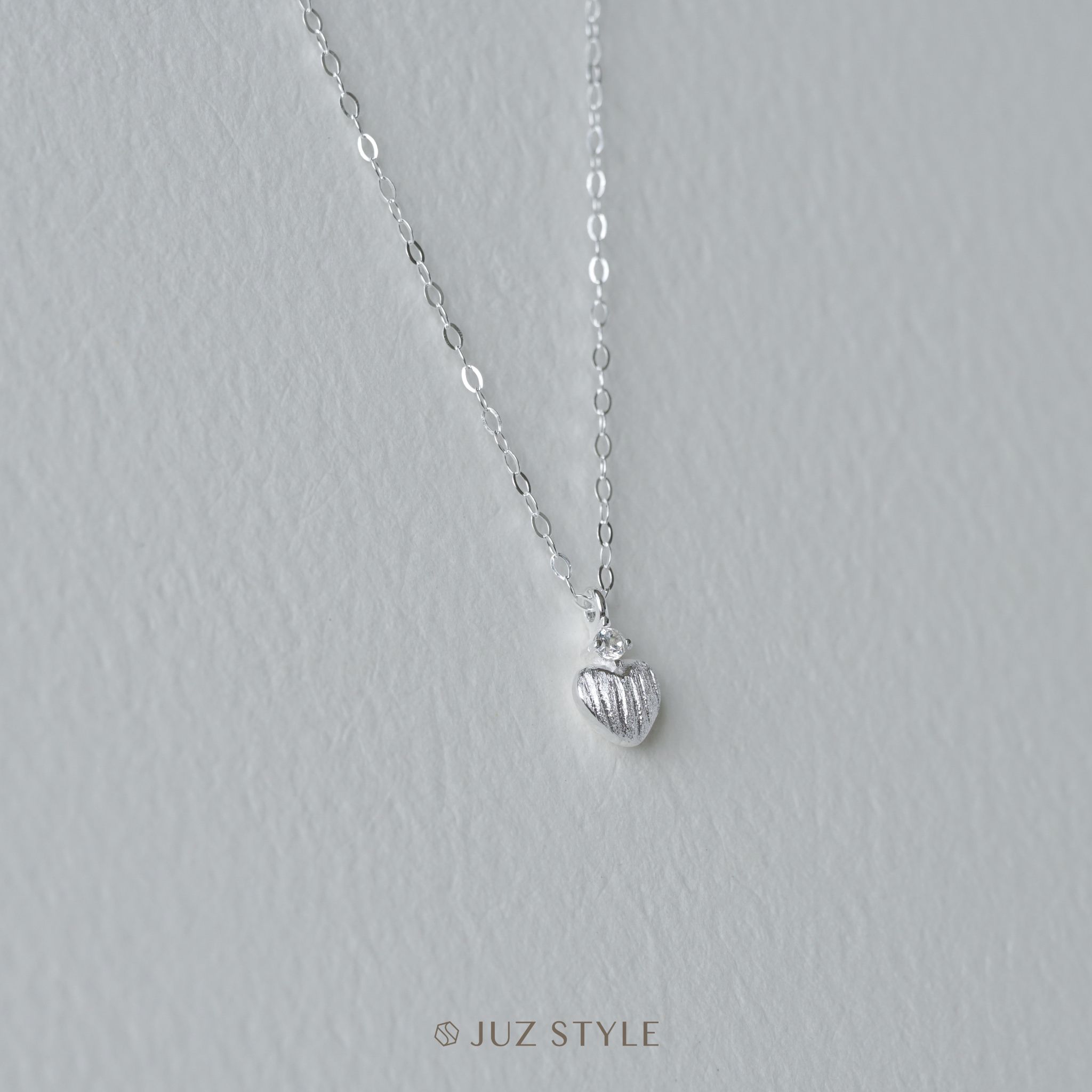  Dây chuyền bạc Heart Cz 