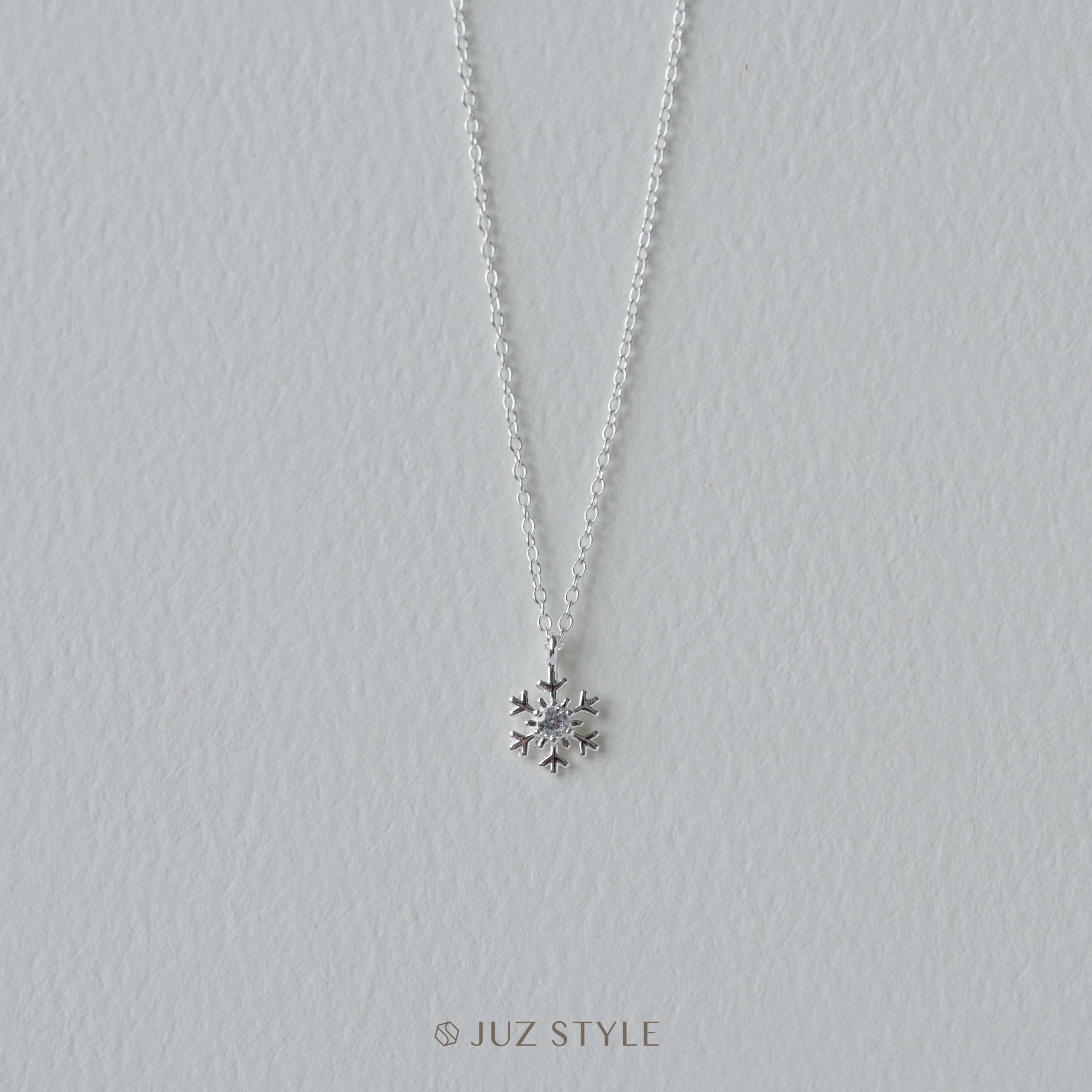 Dây chuyền bạc Snowflake Cz 