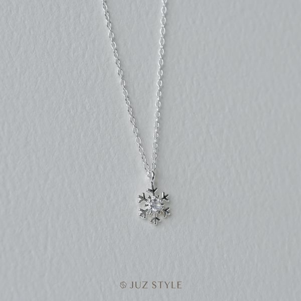  Dây chuyền bạc Snowflake Cz 