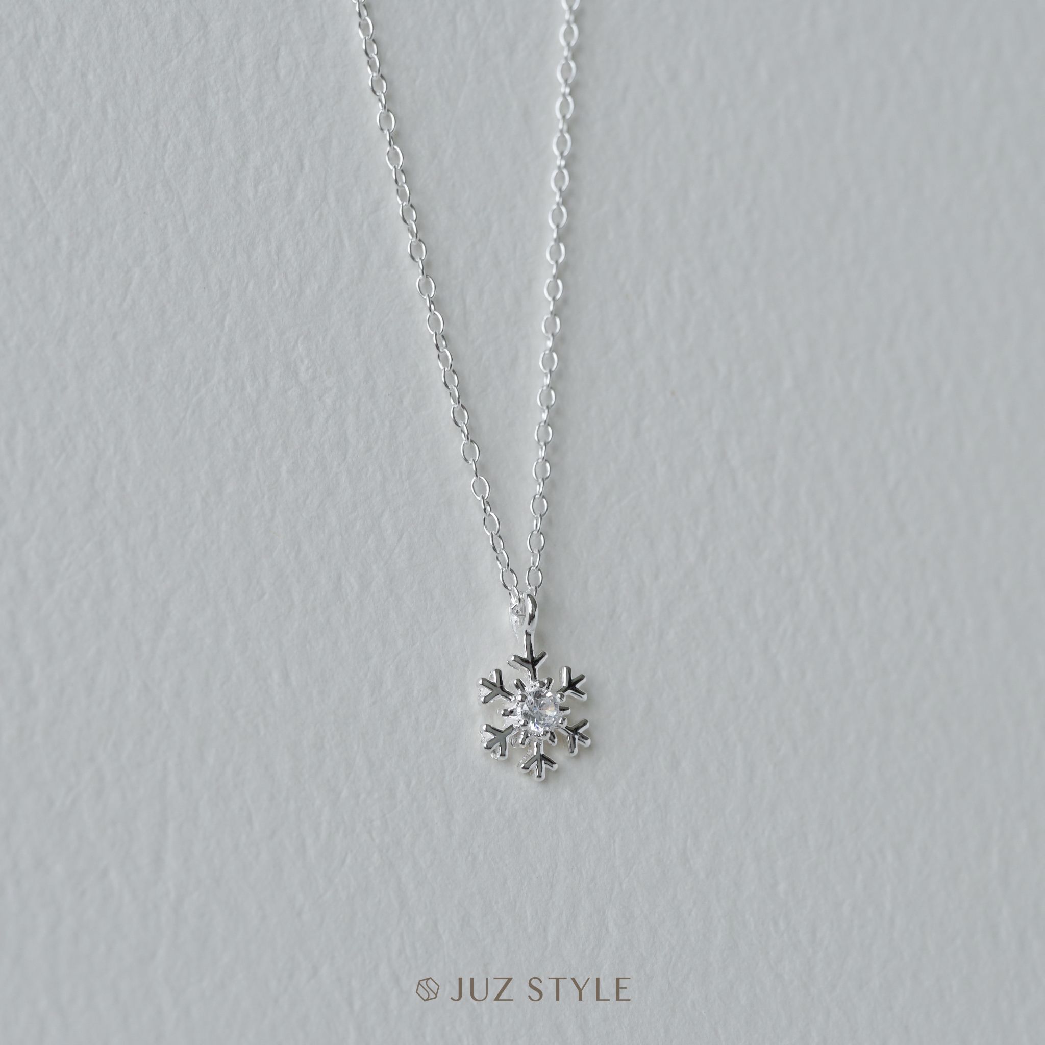  Dây chuyền bạc Snowflake Cz 