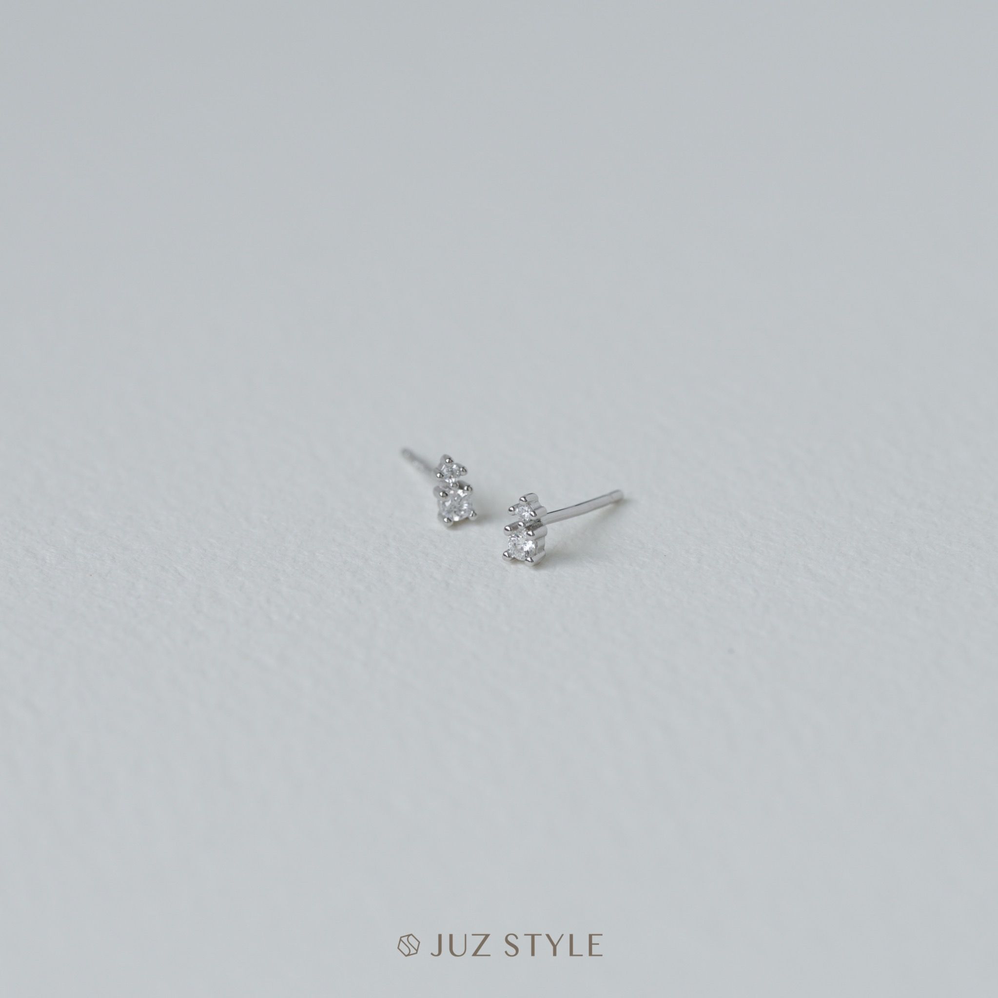  Bông tai bạc tiny cz 