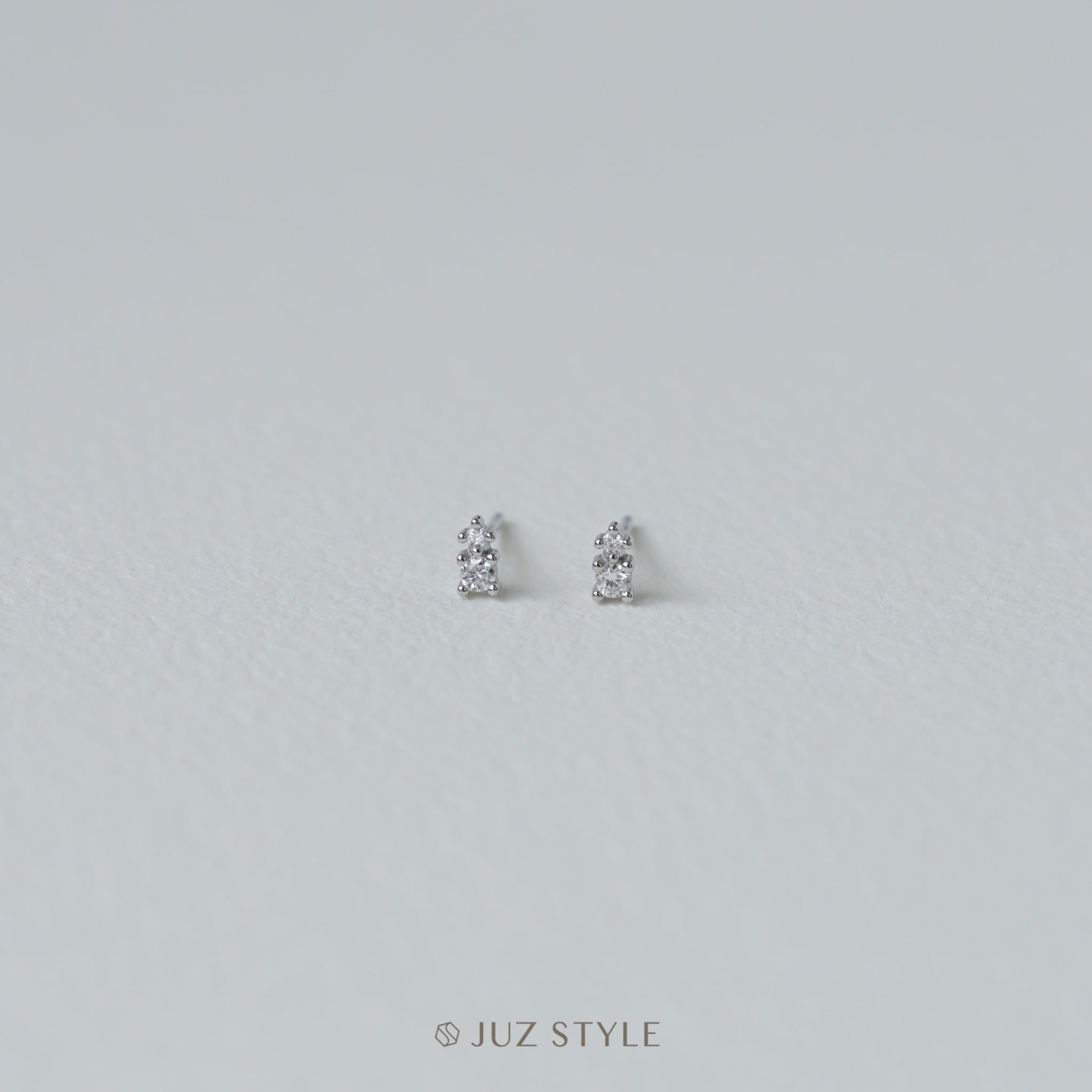  Bông tai bạc tiny cz 