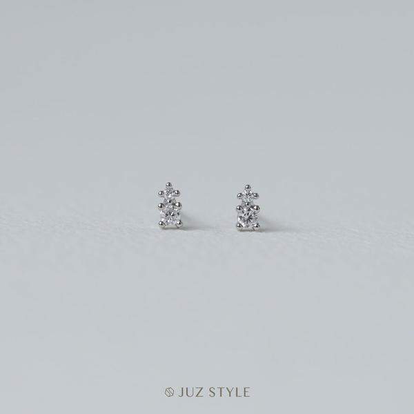  Bông tai bạc tiny cz 