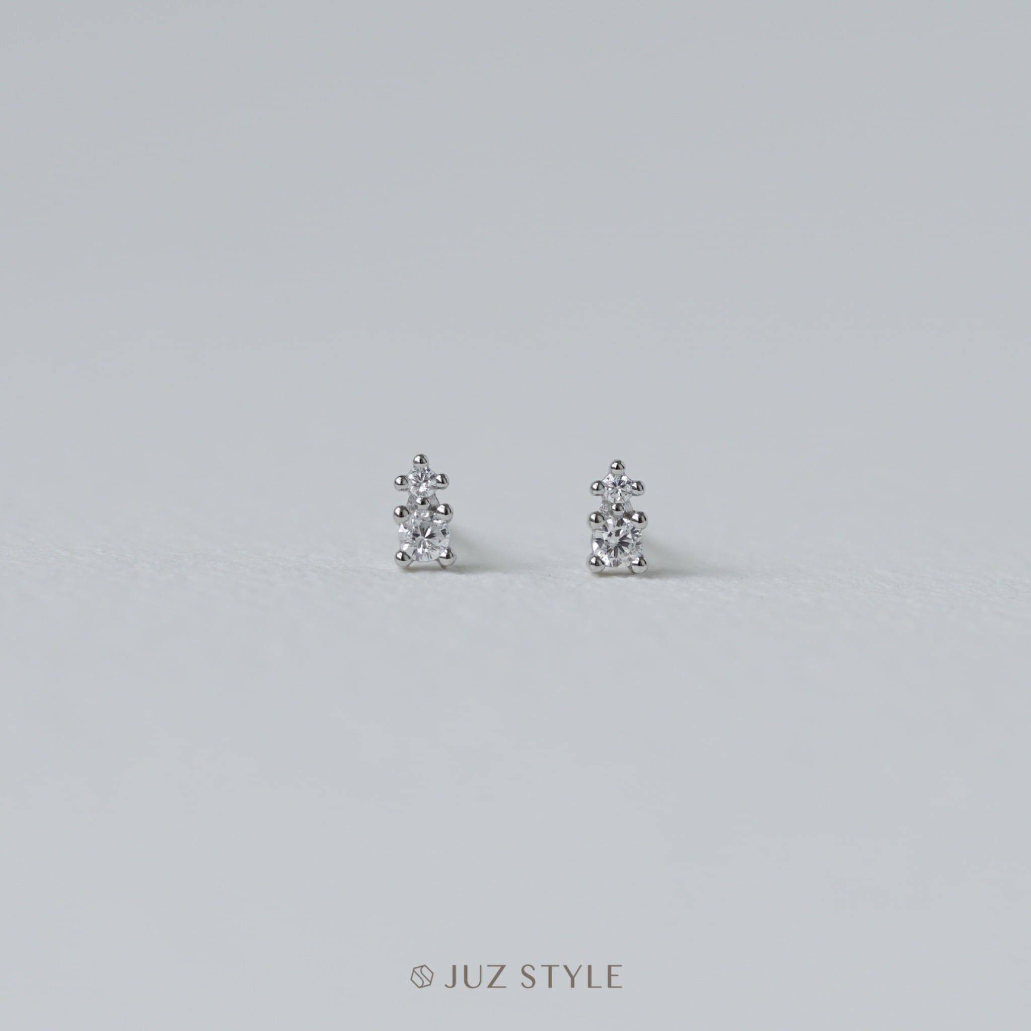  Bông tai bạc tiny cz 