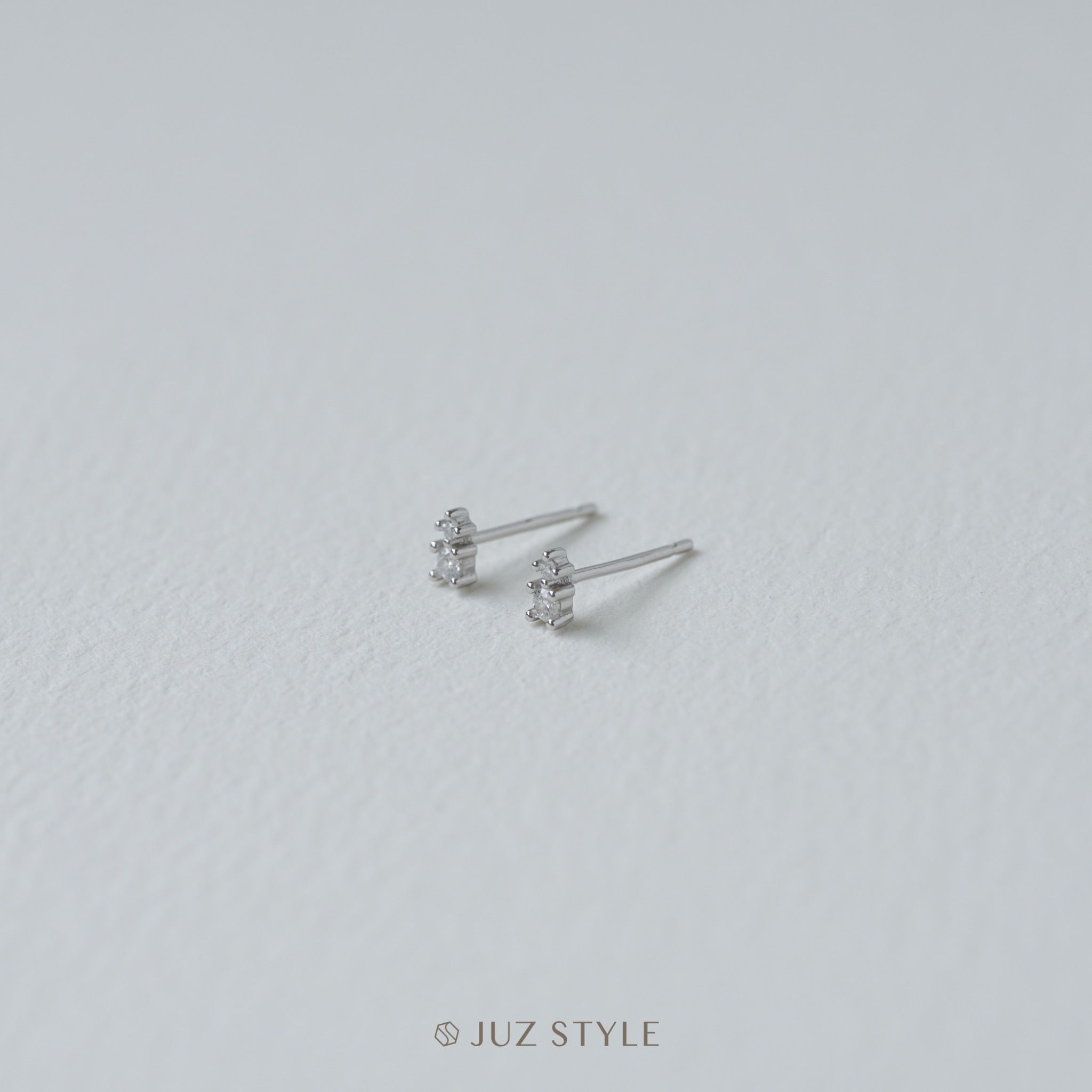  Bông tai bạc tiny cz 