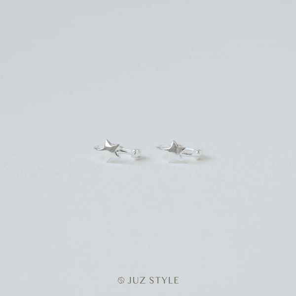  Bông tai bạc Tiny star Hoop 