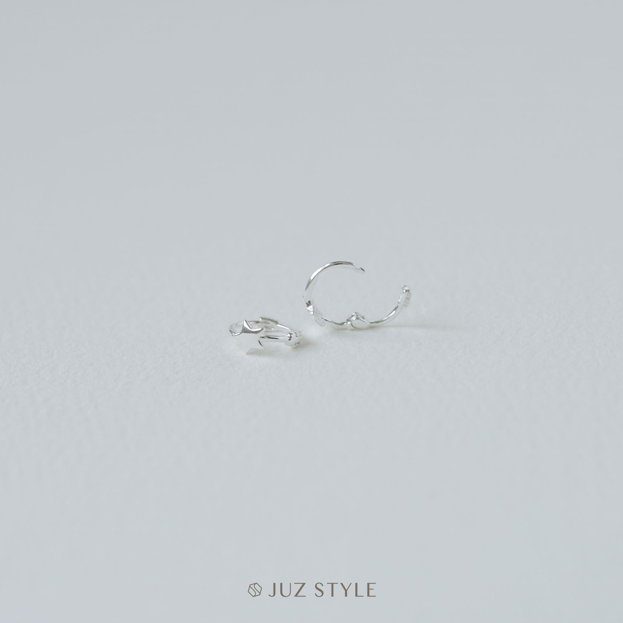 Bông tai bạc Tiny star Hoop 