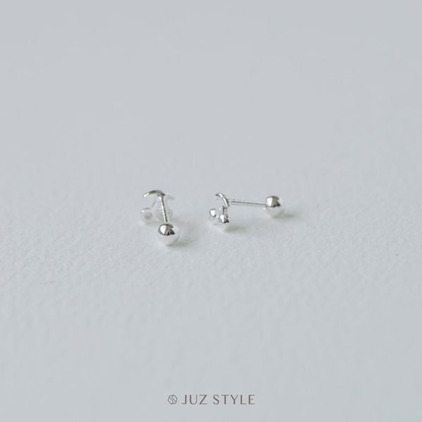  Bông tai bạc Cherries Ballstuds 