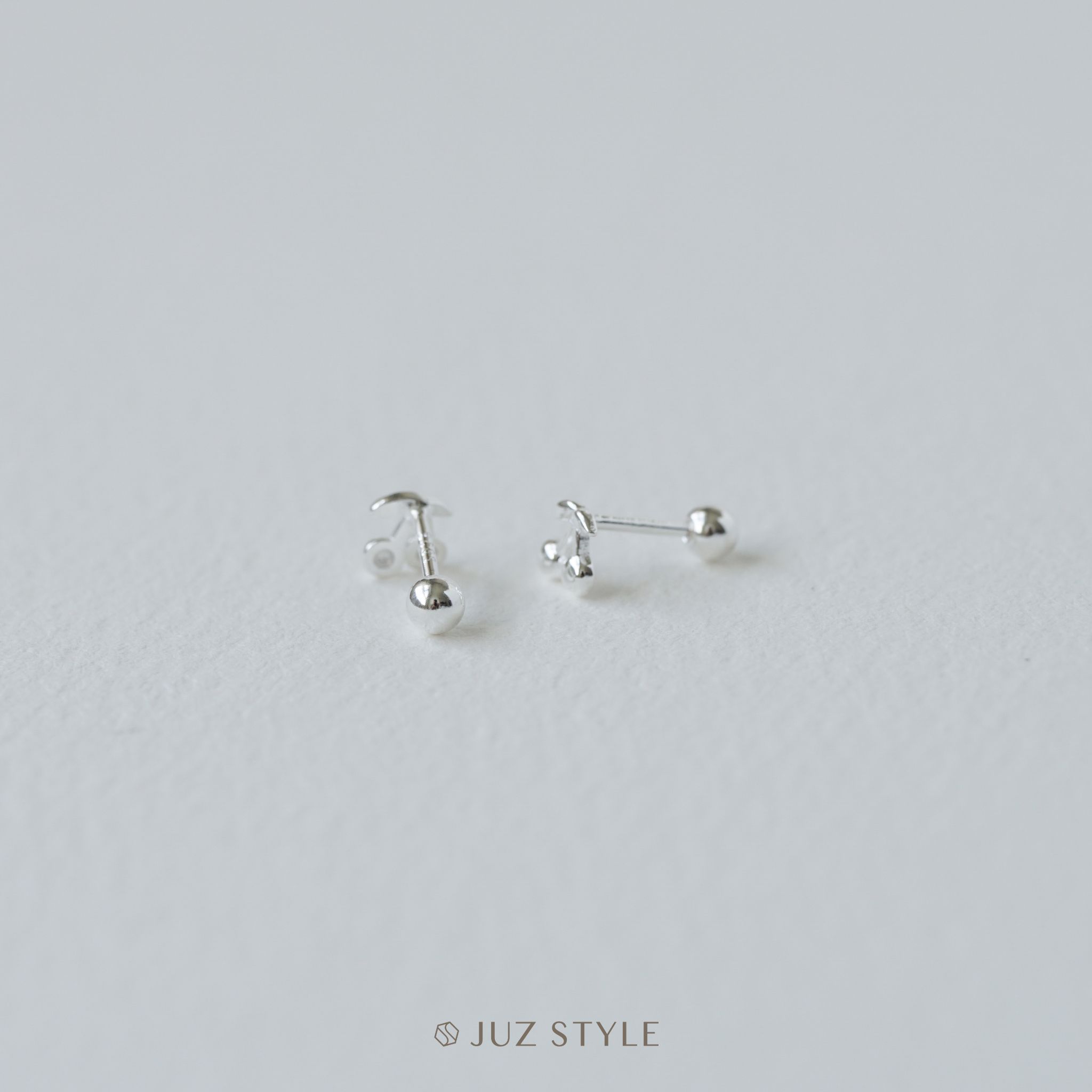  Bông tai bạc Cherries Ballstuds 