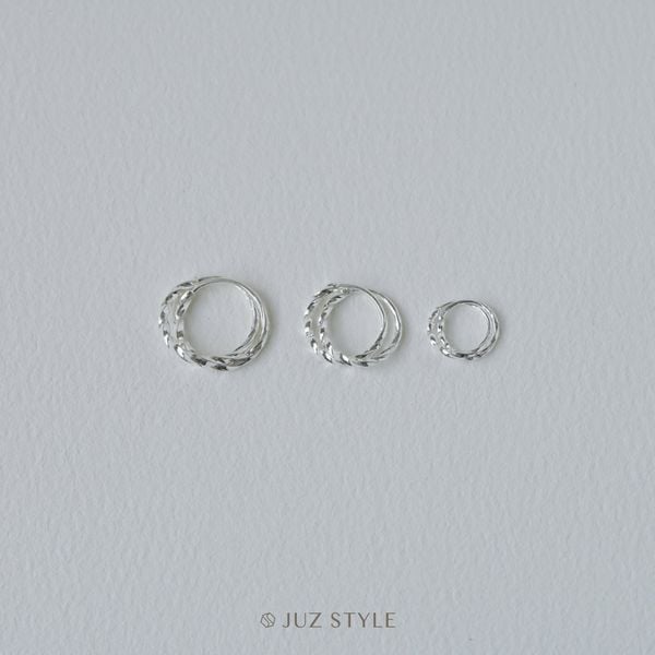  Bông tai bạc Twist hoop 