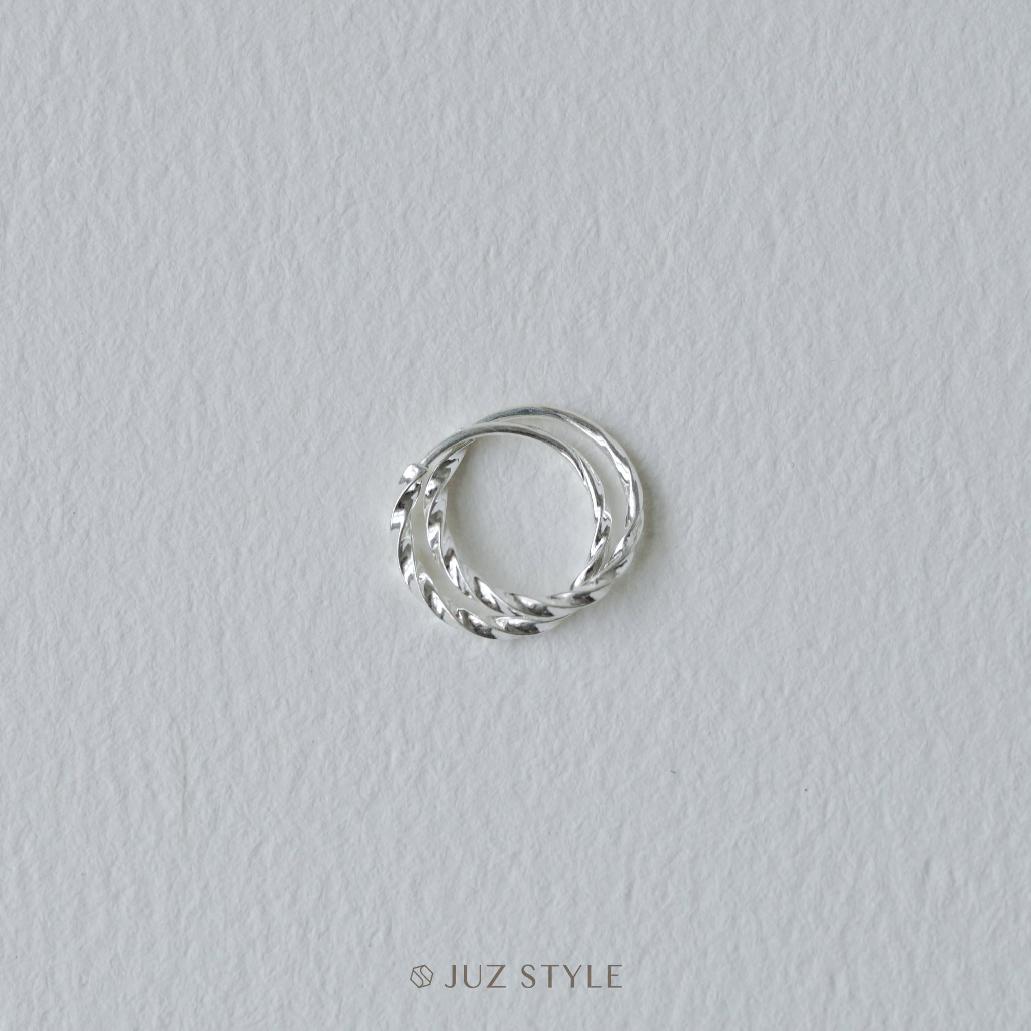  Bông tai bạc Twist hoop 