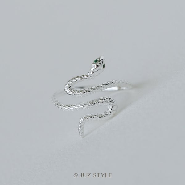  Nhẫn bạc Snake Green eyes 
