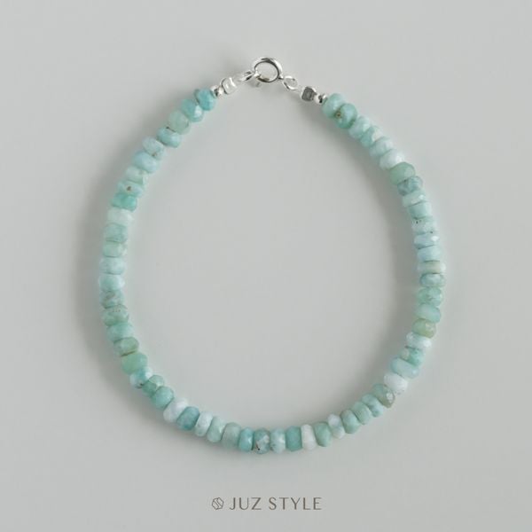  Vòng tay đá Larimar 3.3~4.3mm 